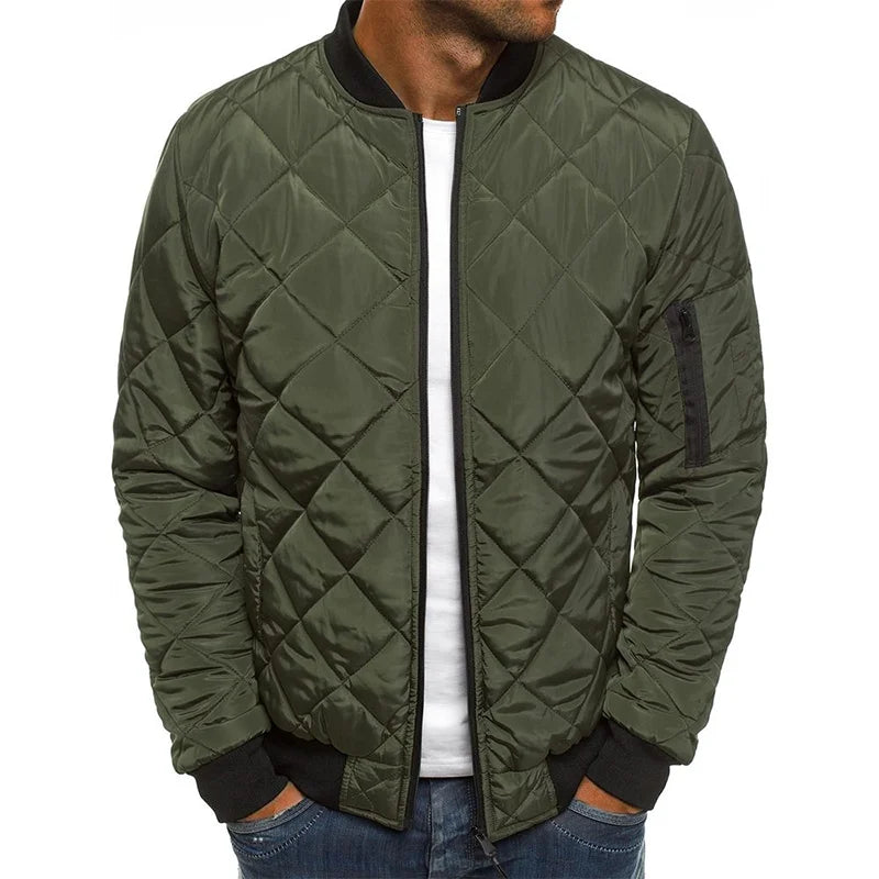 Veste d’Automne Doublée à Motif à Carreaux