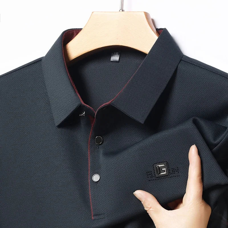 Laurent™ | Polo Élégant à Manches Courtes avec Badge