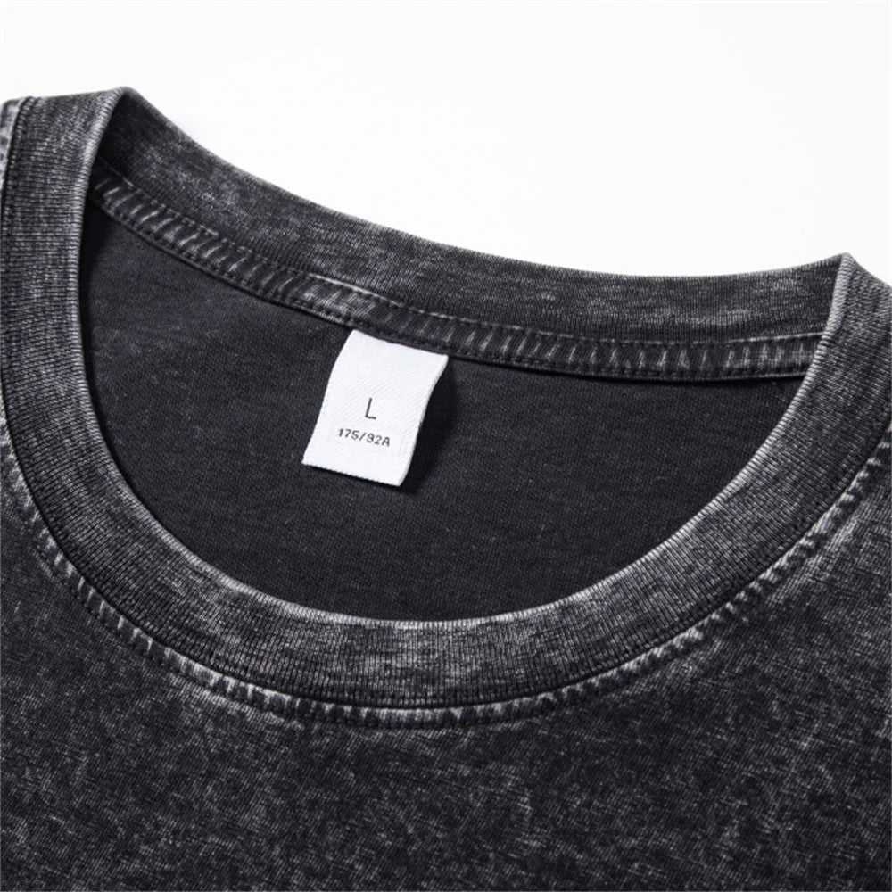 Jean™ | T-Shirt Vintage Délavé 100 % Coton