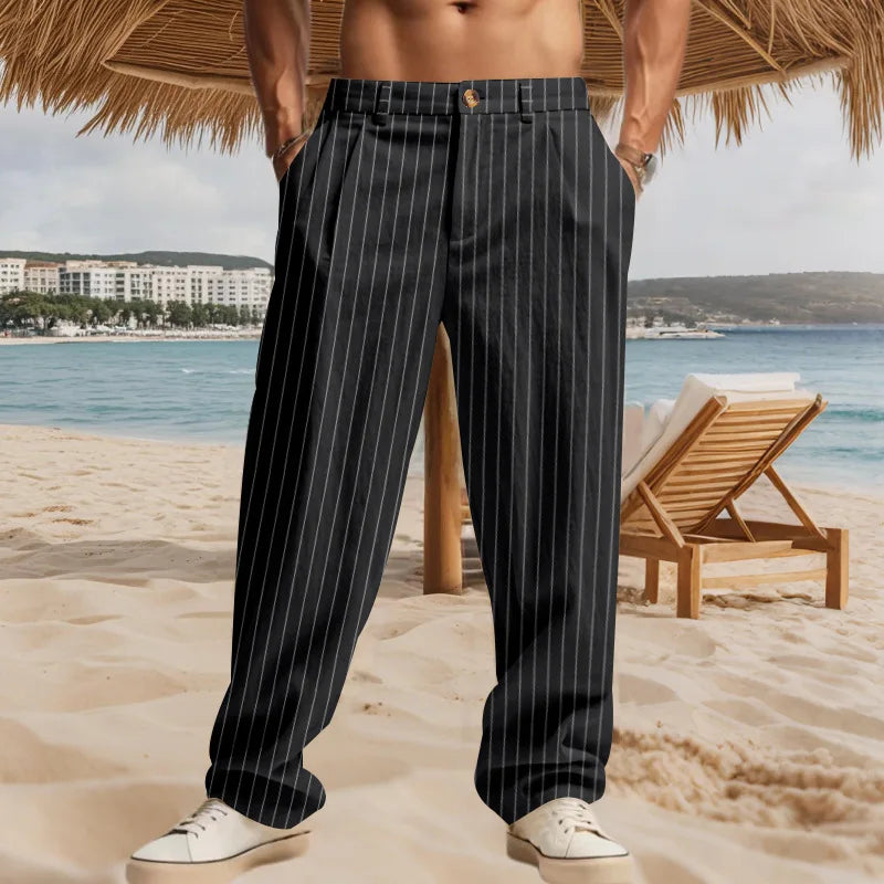 Laurent™ | Pantalon d'Été Léger à Rayures
