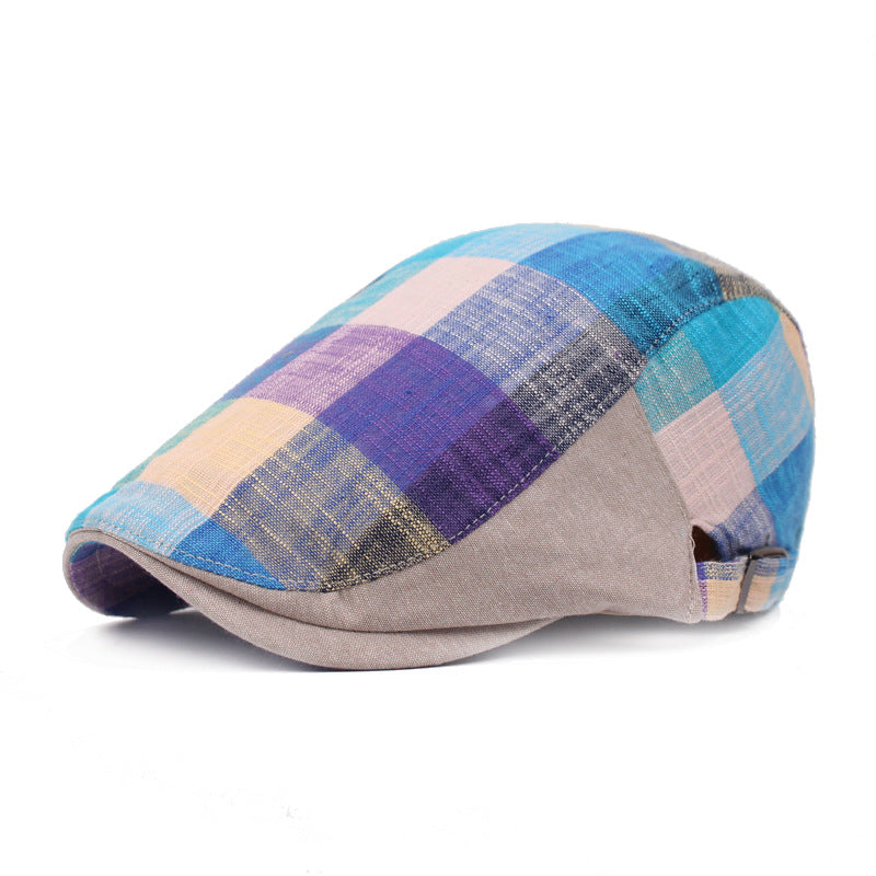 Casquette Plate à Carreaux Classique