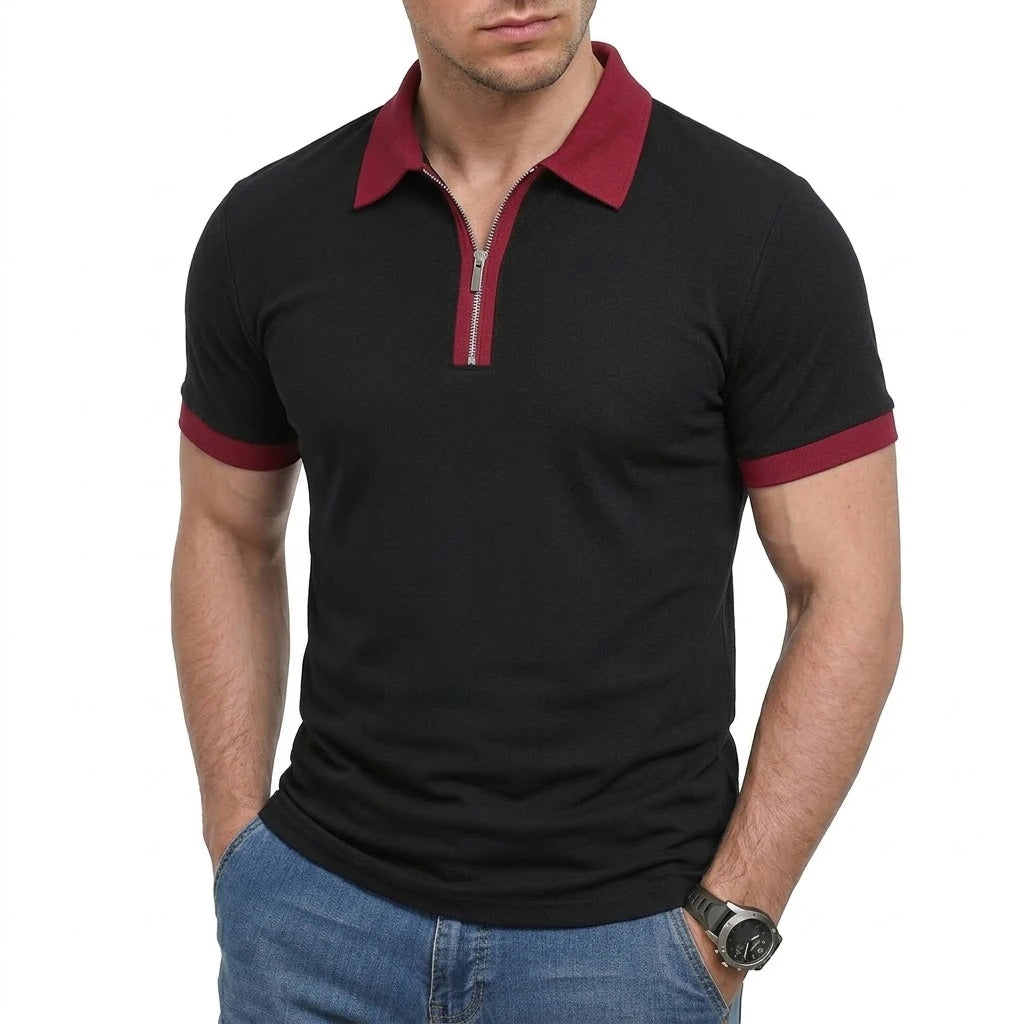 Jean et Marcel™ | Polo pour homme élégant avec fermeture zippée