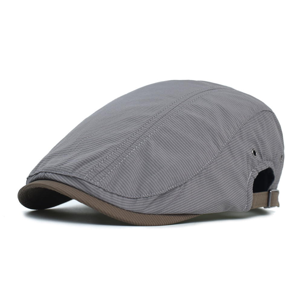 Casquette en coton à fines rayures