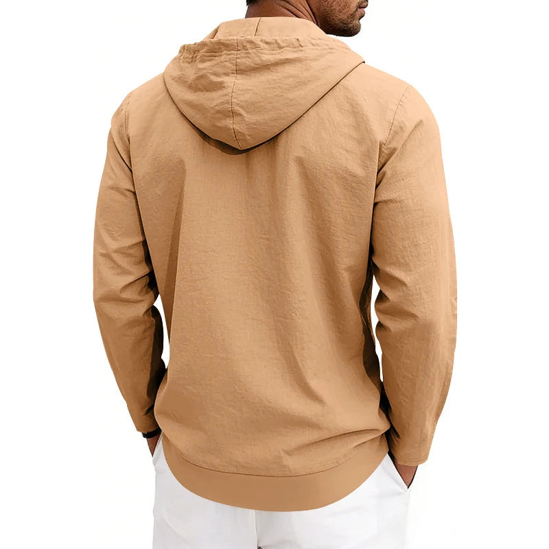 Jean et Marcel™ | Chemise Homme Légère à Capuche et Boutons