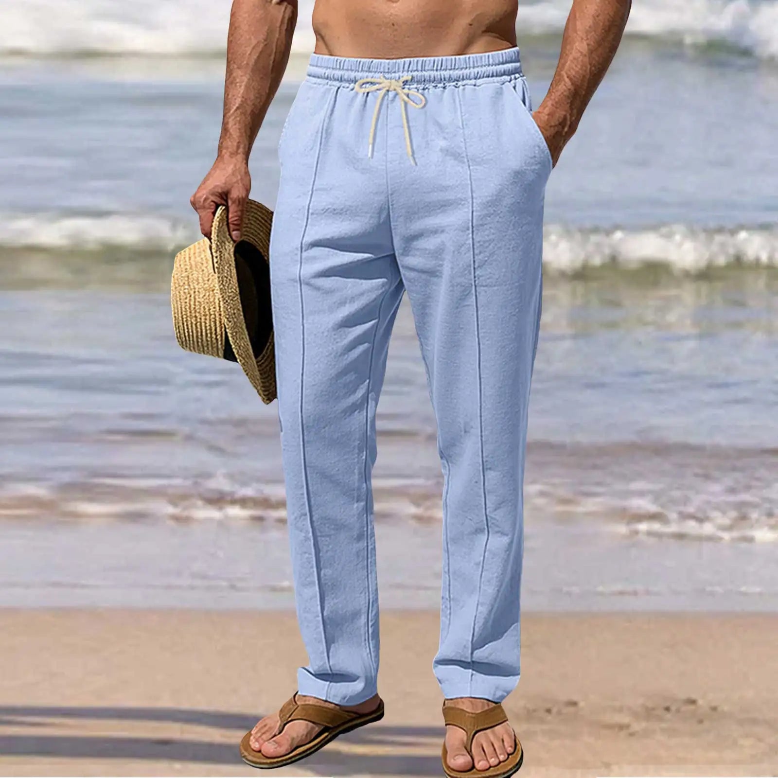 Jean et Marcel™ | Pantalon d'Été Léger à Taille Élastique