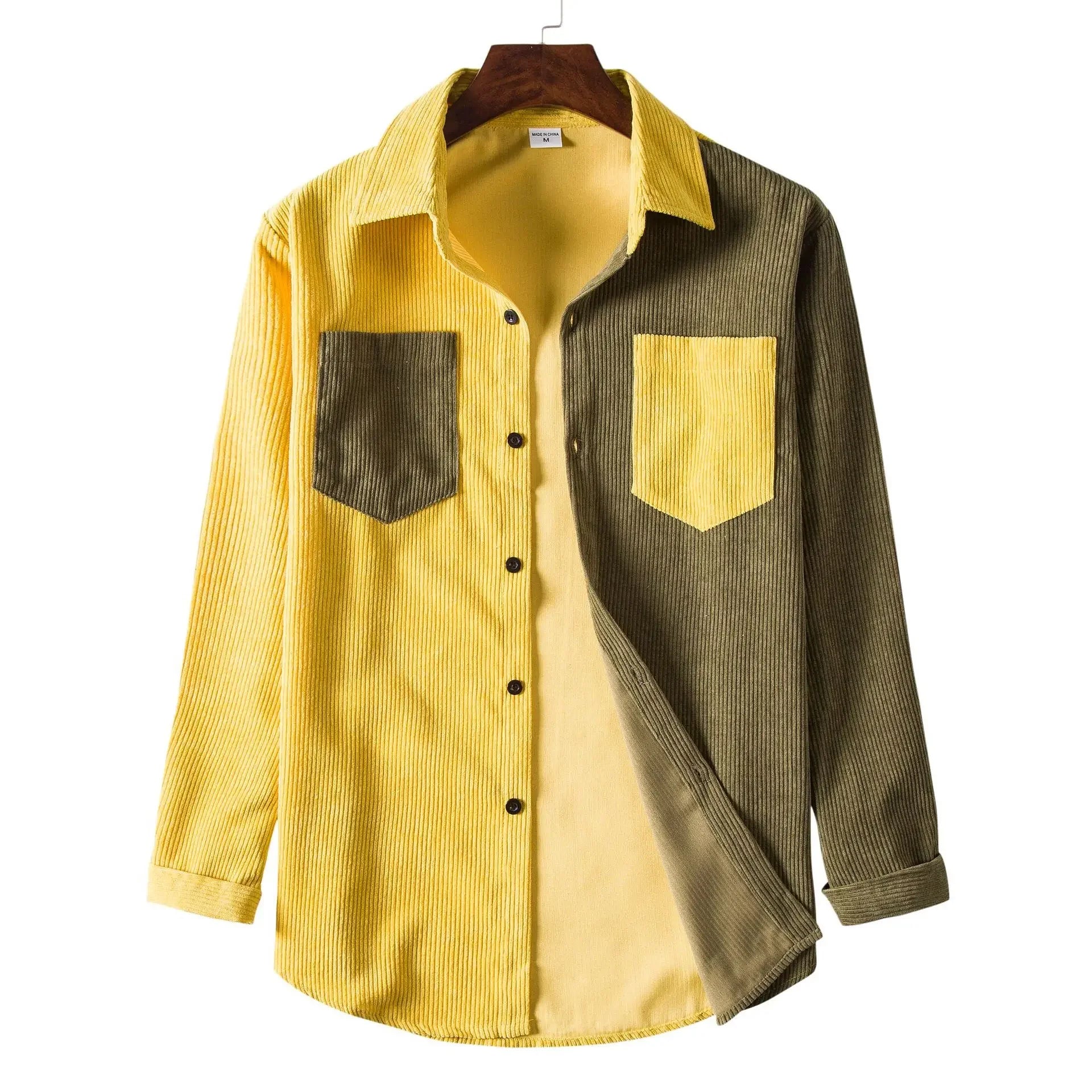 Laurent™ | Chemise Patchwork Vintage en Velours pour Homme