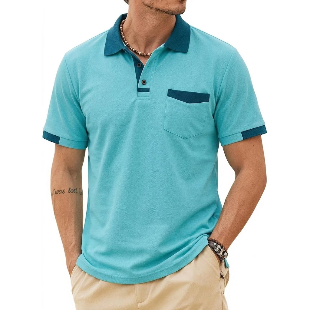 Marcel™ | Polo Homme Élégant à Finitions Contrastées