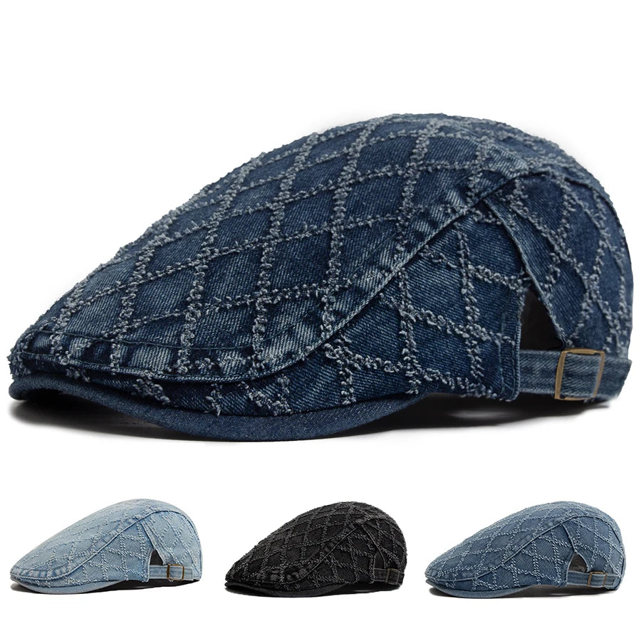 Laurent™ | Casquette Homme à Motif Carreaux