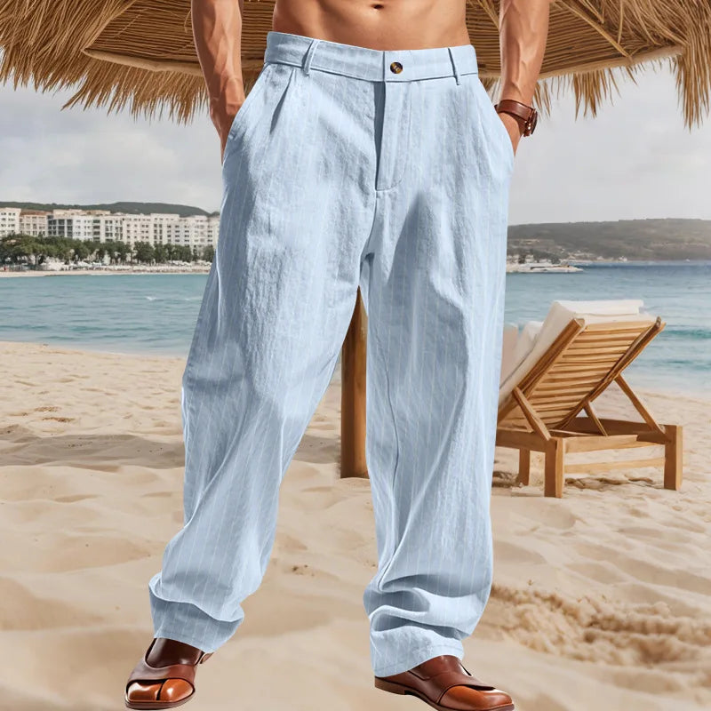 Laurent™ | Pantalon d'Été Léger à Rayures