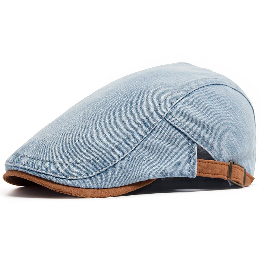 Casquette Ouvrière en Denim Vintage Ajustable