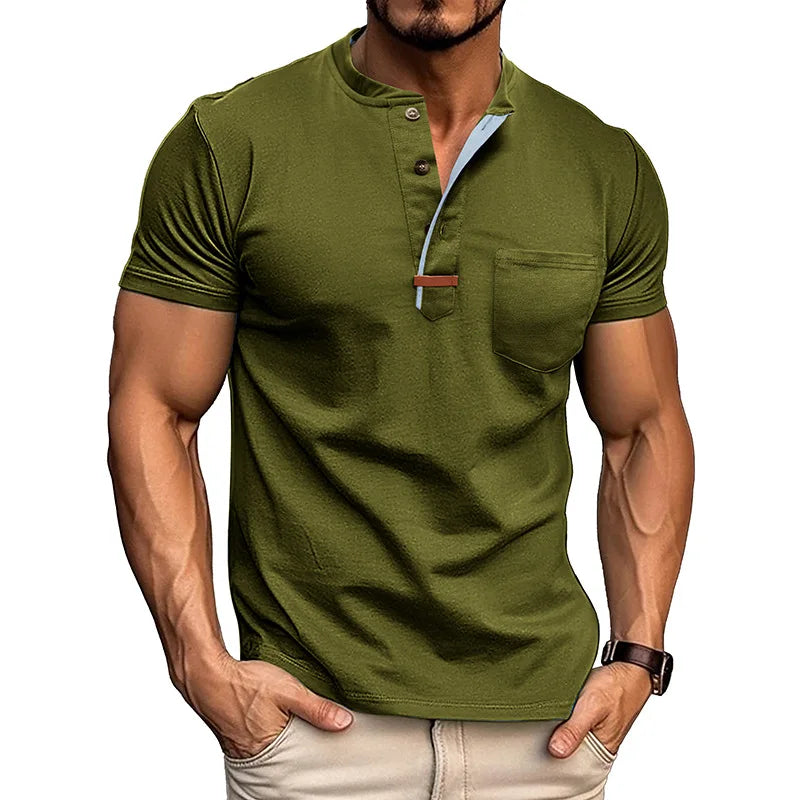 Jean™ | Chemise Classique Homme à Col Henley
