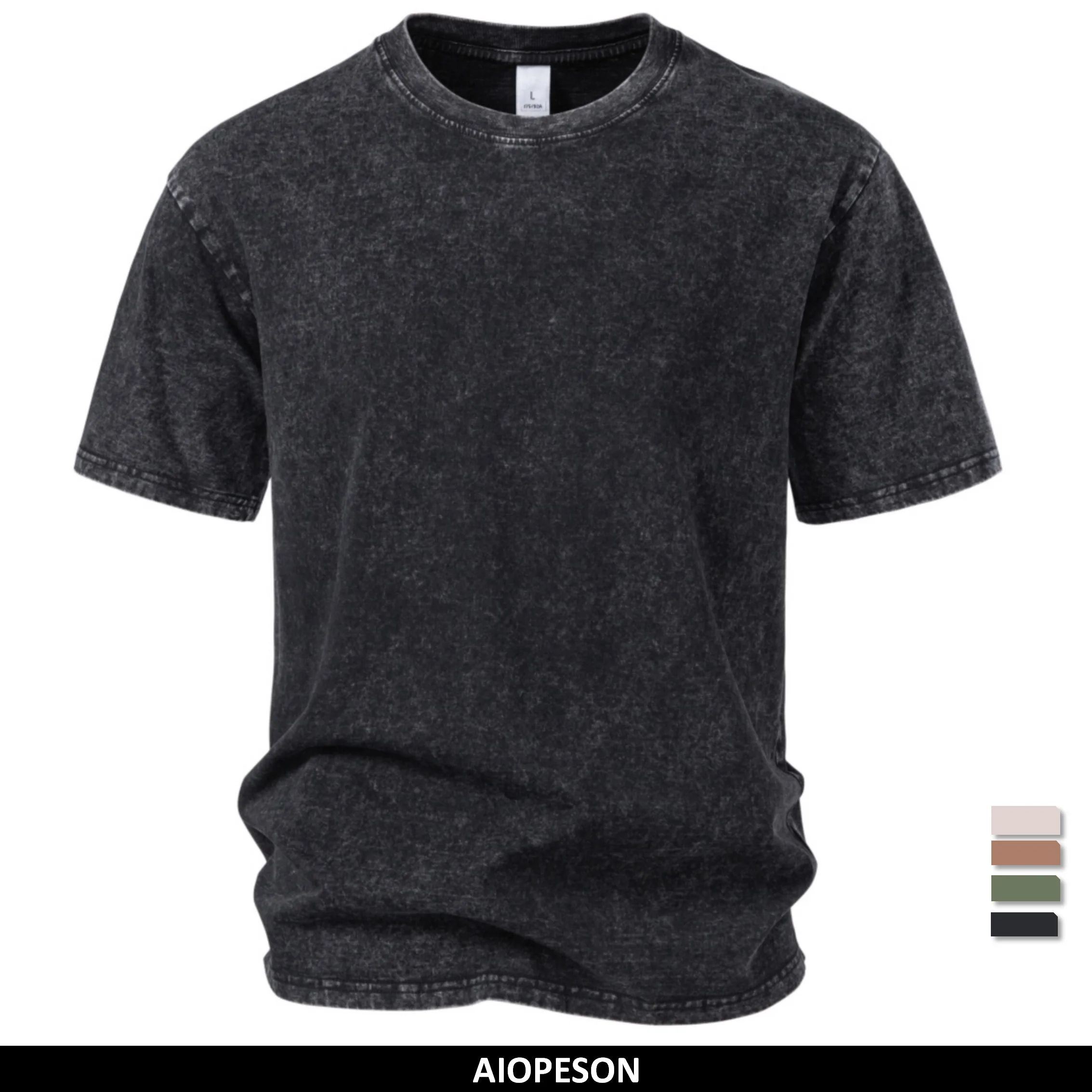 Jean™ | T-Shirt Vintage Délavé 100 % Coton