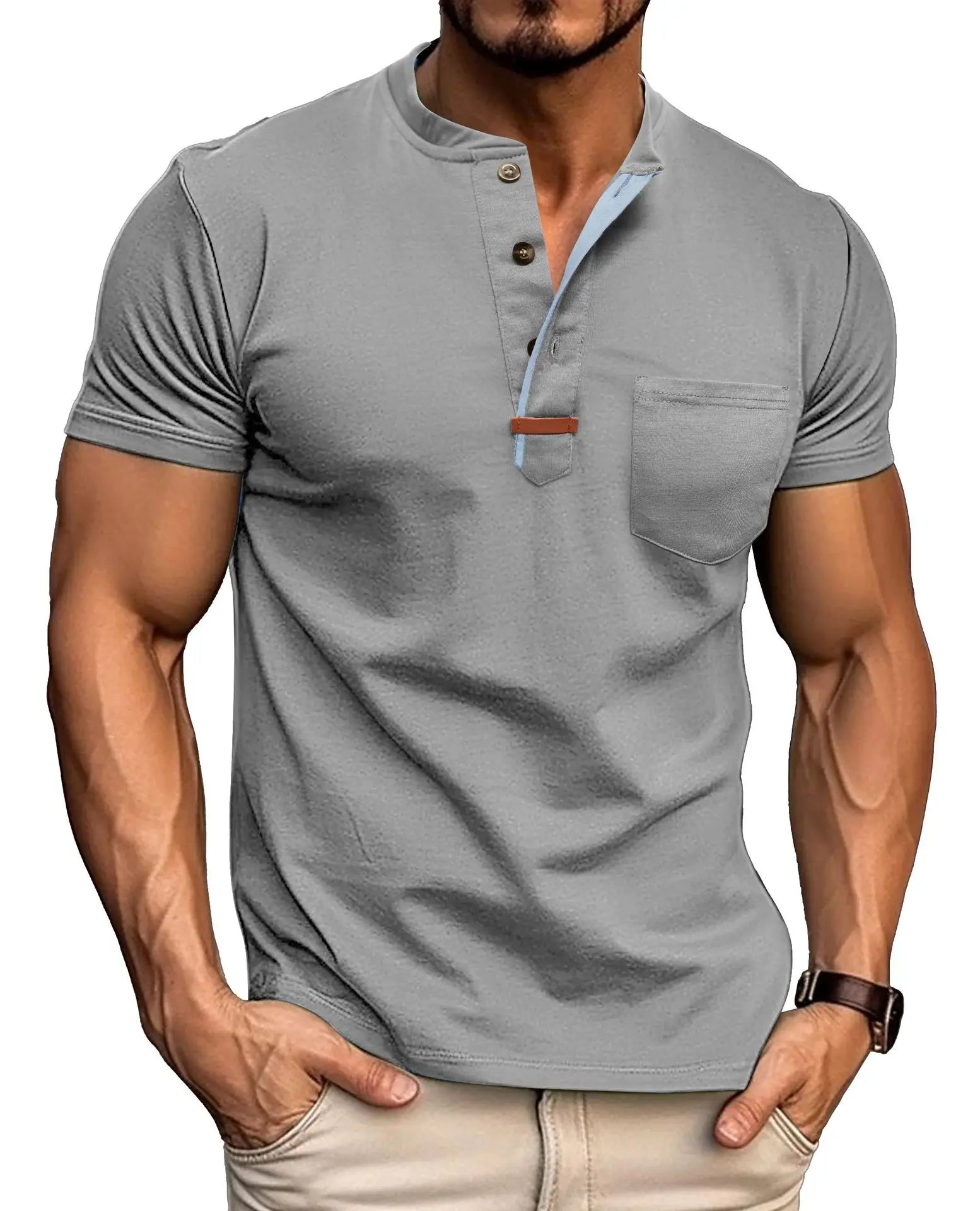 Jean™ | Chemise Classique Homme à Col Henley