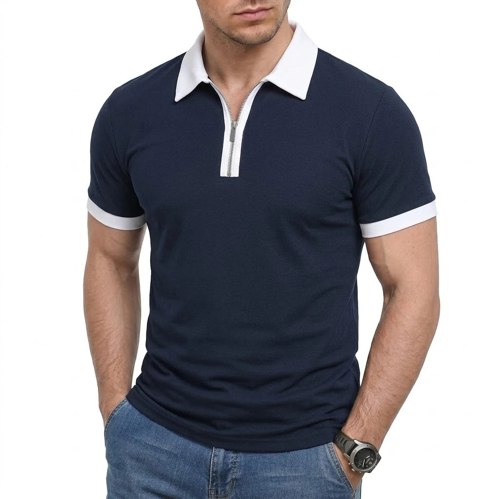 Jean et Marcel™ | Polo homme décontracté avec fermeture éclair