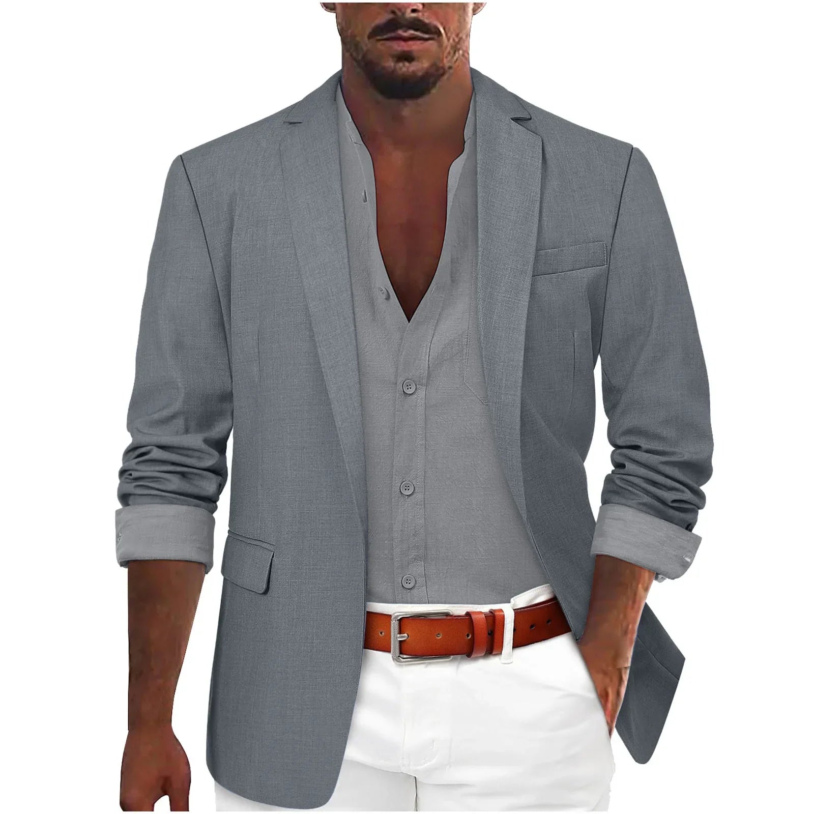 Laurent™ | Blazer Homme Élégant en Lin Léger