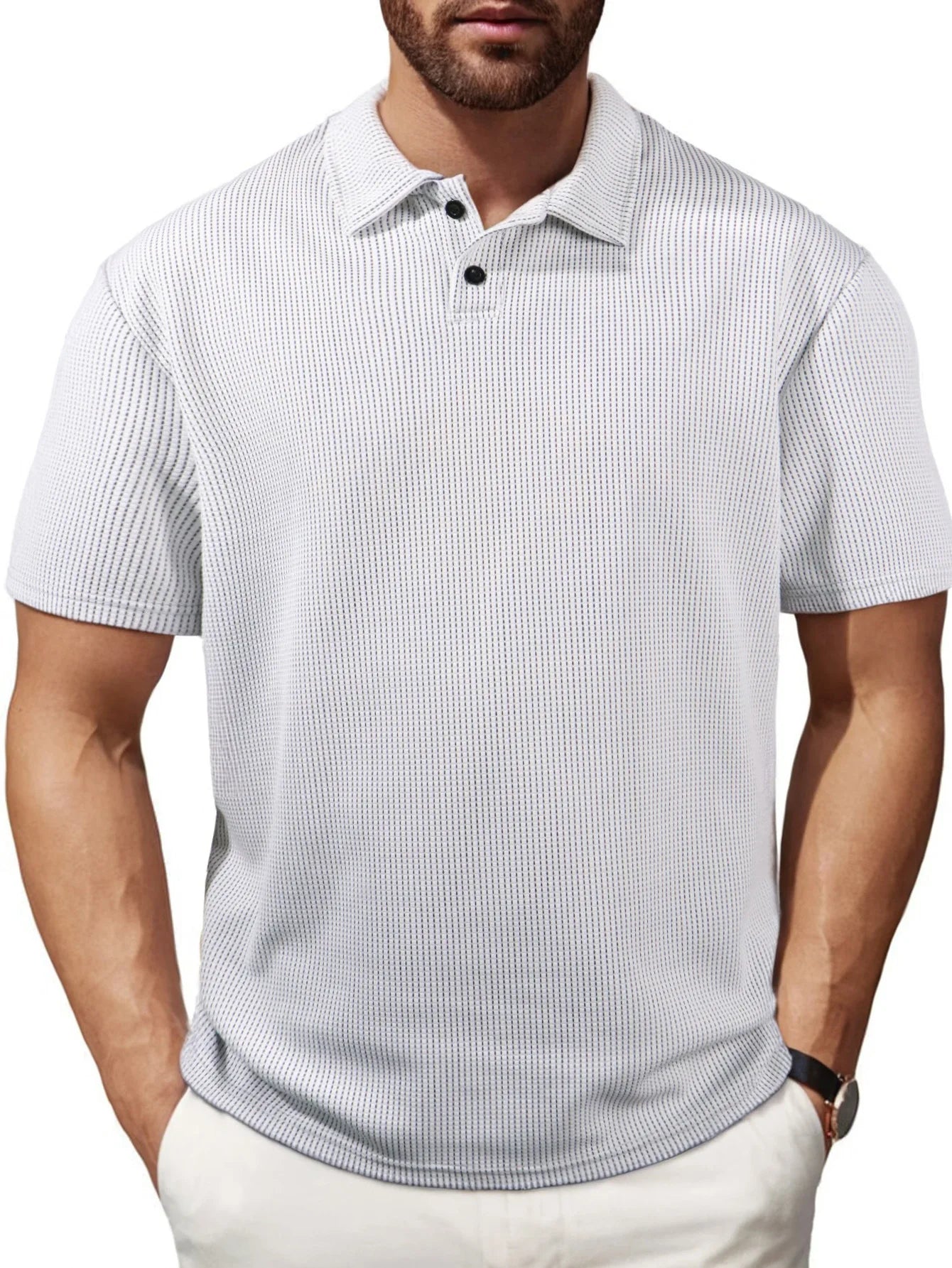 Marcel™ | Polo à Rayures Texturées pour Homme