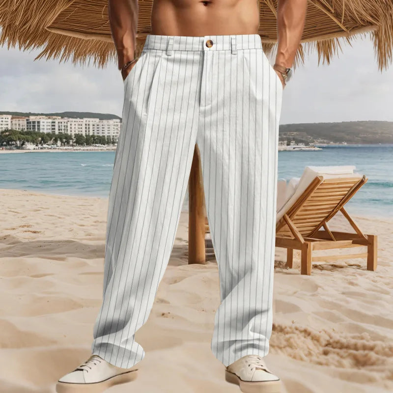 Laurent™ | Pantalon d'Été Léger à Rayures