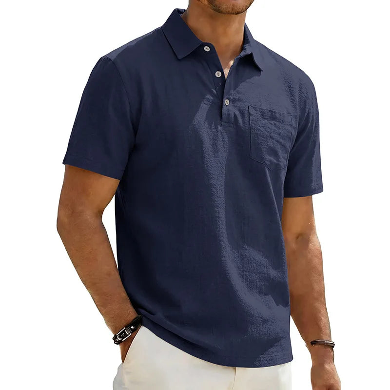 Jean et Marcel™ | Polo Homme en Lin à Manches Courtes