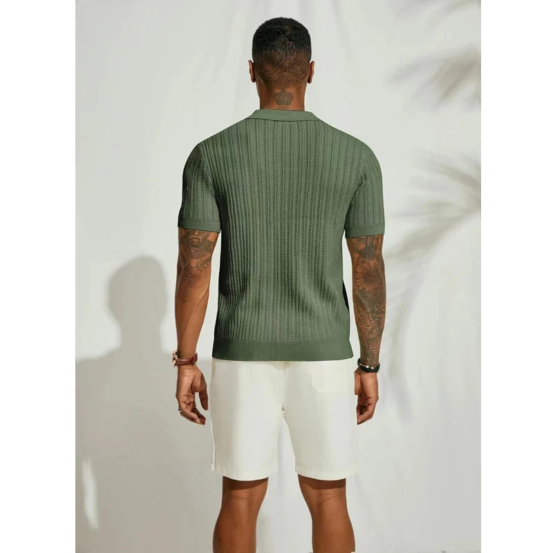 Jean et Marcel™ | Chemise d'été légère en maille avec boutons