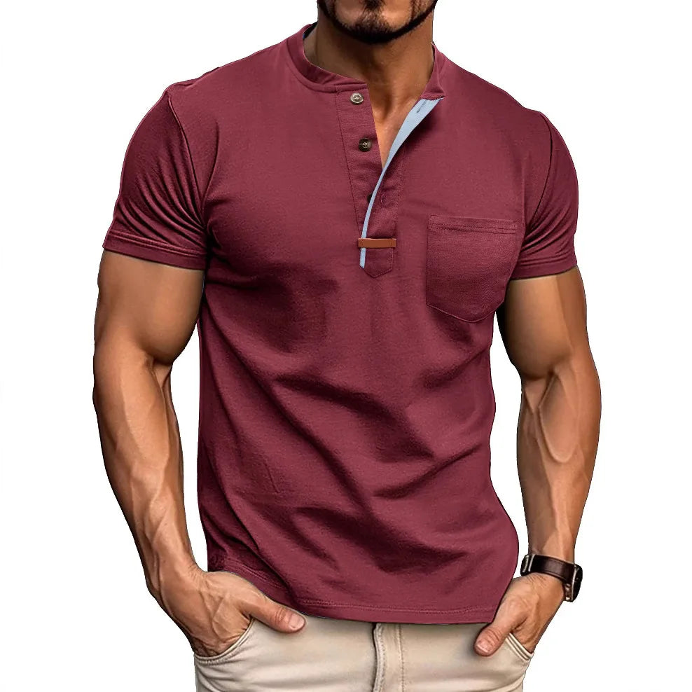 Jean™ | Chemise Classique Homme à Col Henley