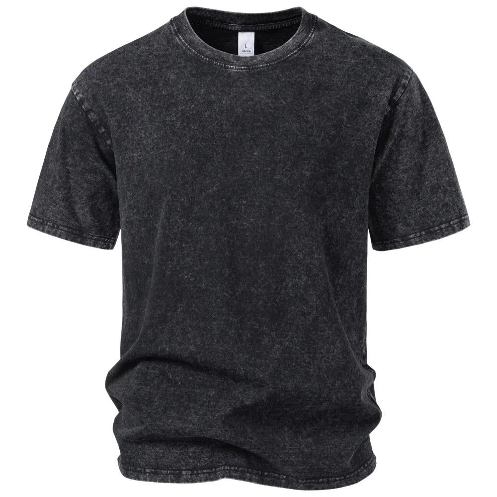 Jean™ | T-Shirt Vintage Délavé 100 % Coton