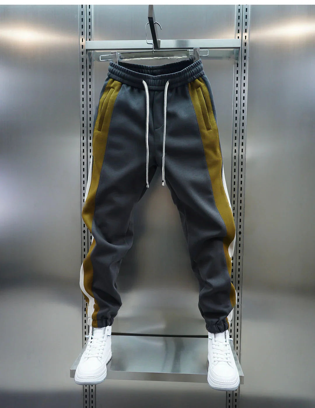 René™ | Pantalon Tendance à Rayures Contrastées