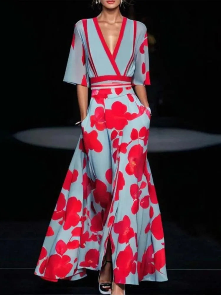 Amélie™ | Robe Élégante à Col V pour Femme