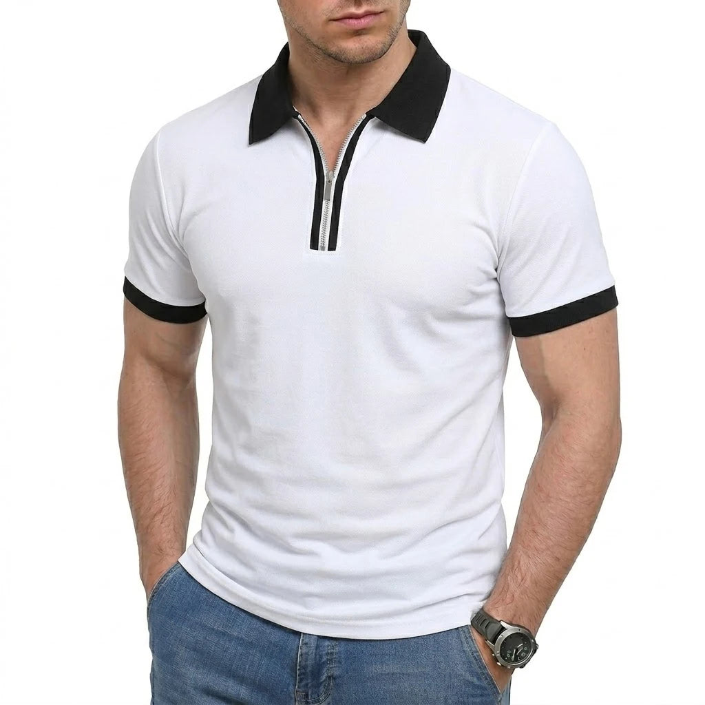 Jean et Marcel™ | Polo homme décontracté avec fermeture éclair