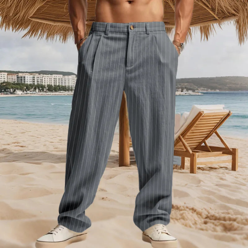 Laurent™ | Pantalon d'Été Léger à Rayures