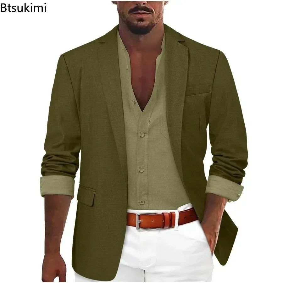 Laurent™ | Blazer Homme Élégant en Lin Léger