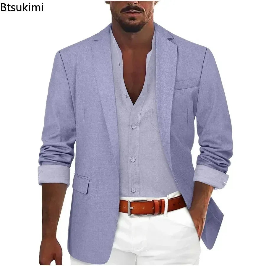 Laurent™ | Blazer Homme Élégant en Lin Léger
