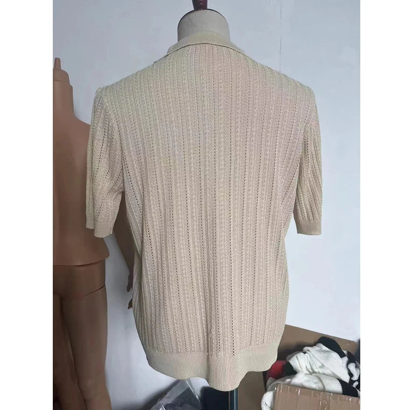 Jean et Marcel™ | Chemise d'été légère en maille avec boutons