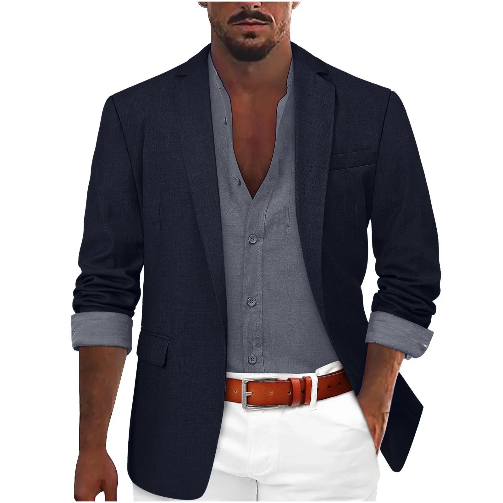 Laurent™ | Blazer Homme Élégant en Lin Léger