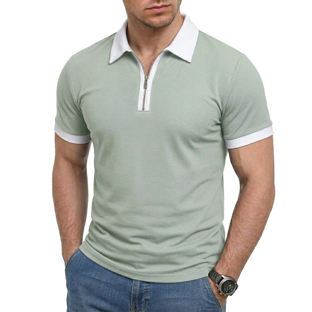 Jean et Marcel™ | Polo pour homme élégant avec fermeture zippée