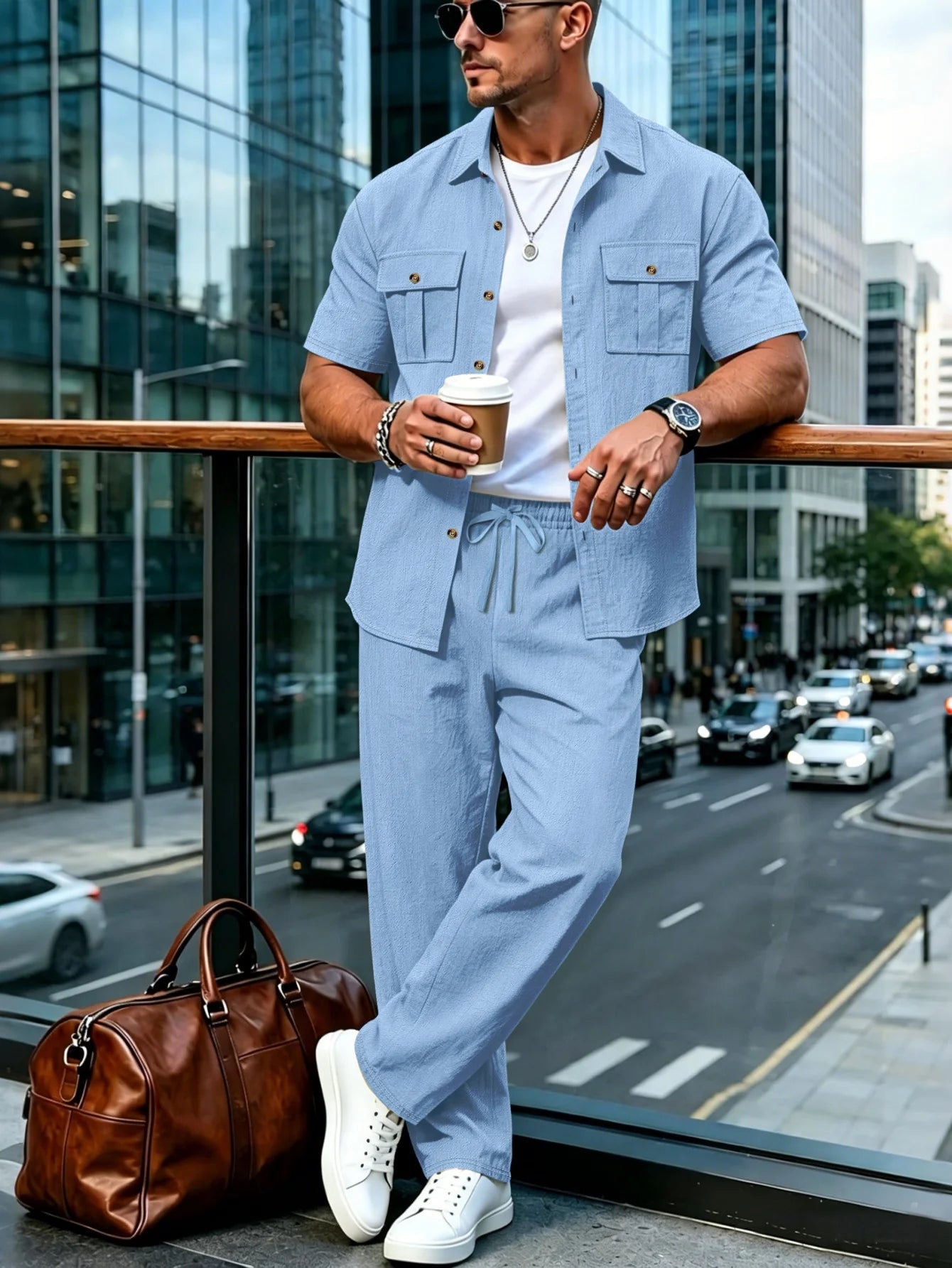 Jean et Marcel™ | Ensemble d'été pour homme, respirant et moderne
