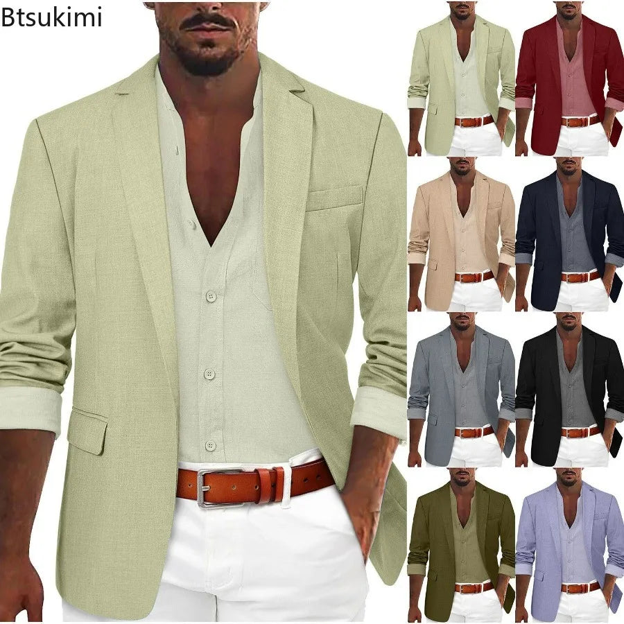 Laurent™ | Blazer Homme Élégant en Lin Léger