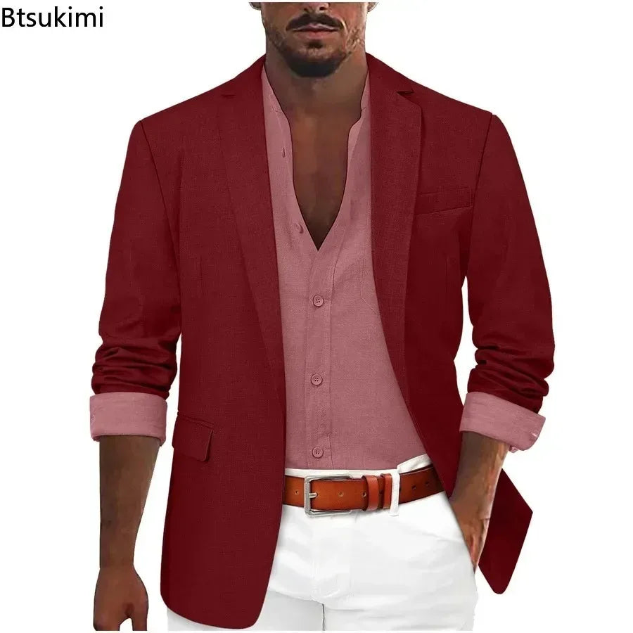 Laurent™ | Blazer Homme Élégant en Lin Léger