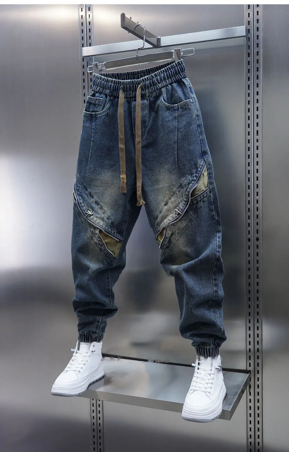 Jean™ | Pantalon Baggy Denim avec Ceinture