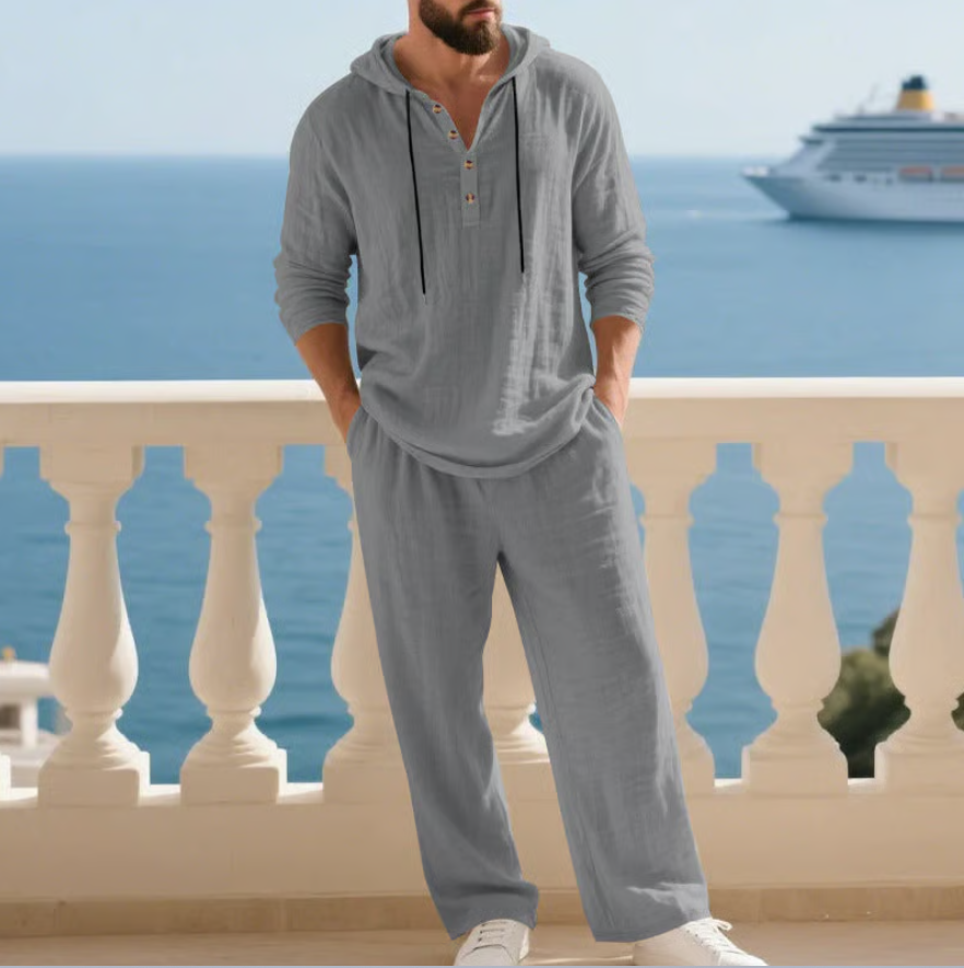 Philippe™ | Ensemble Homme en Lin 2 Pièces Confortable