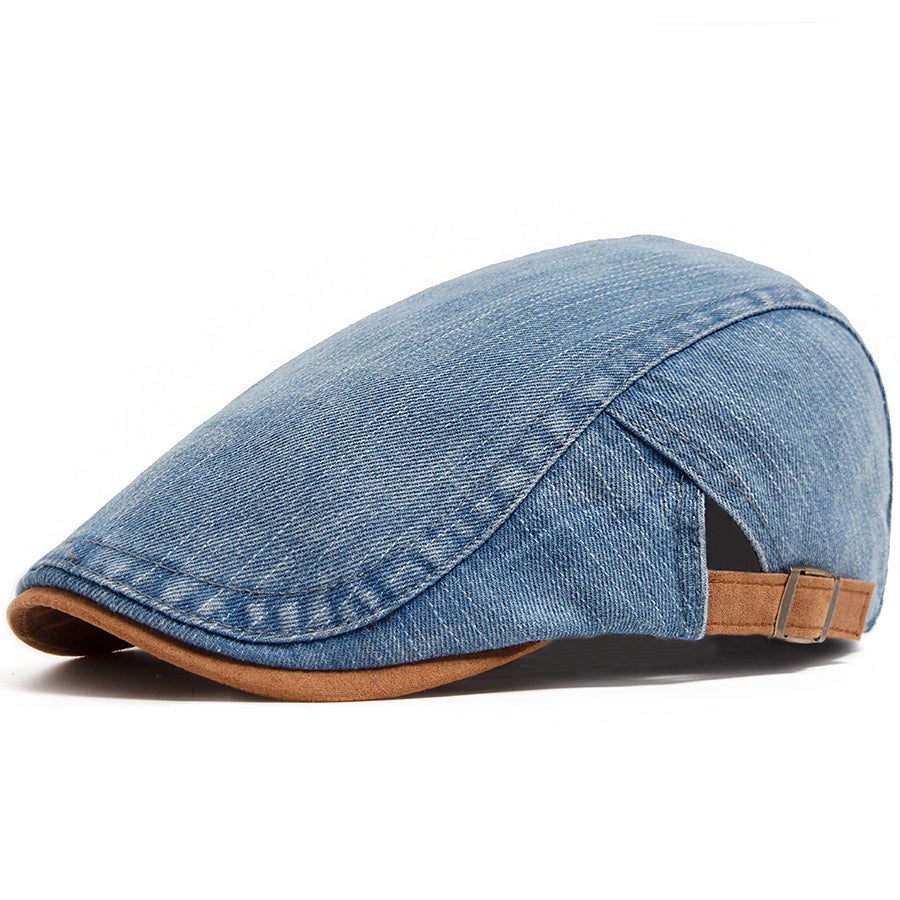 Casquette Ouvrière en Denim Vintage Ajustable
