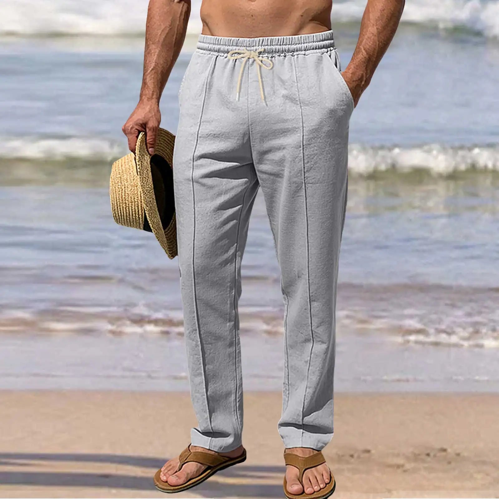 Jean et Marcel™ | Pantalon d'Été Léger à Taille Élastique