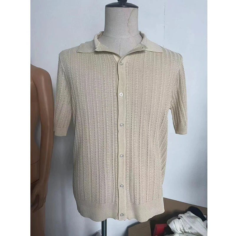 Jean et Marcel™ | Chemise d'été légère en maille avec boutons