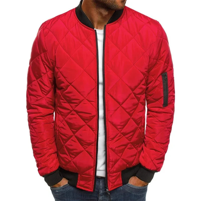 Veste d’Automne Doublée à Motif à Carreaux