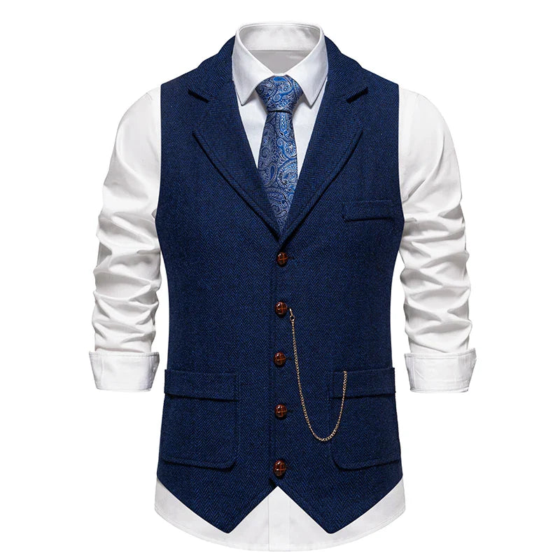 Jean & Marcel Paris™ | Gilet Classique pour Homme avec Chaîne de Montre