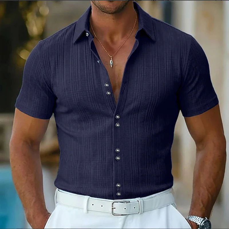 Philippe™ | Chemise d'Été Texturée Élégante