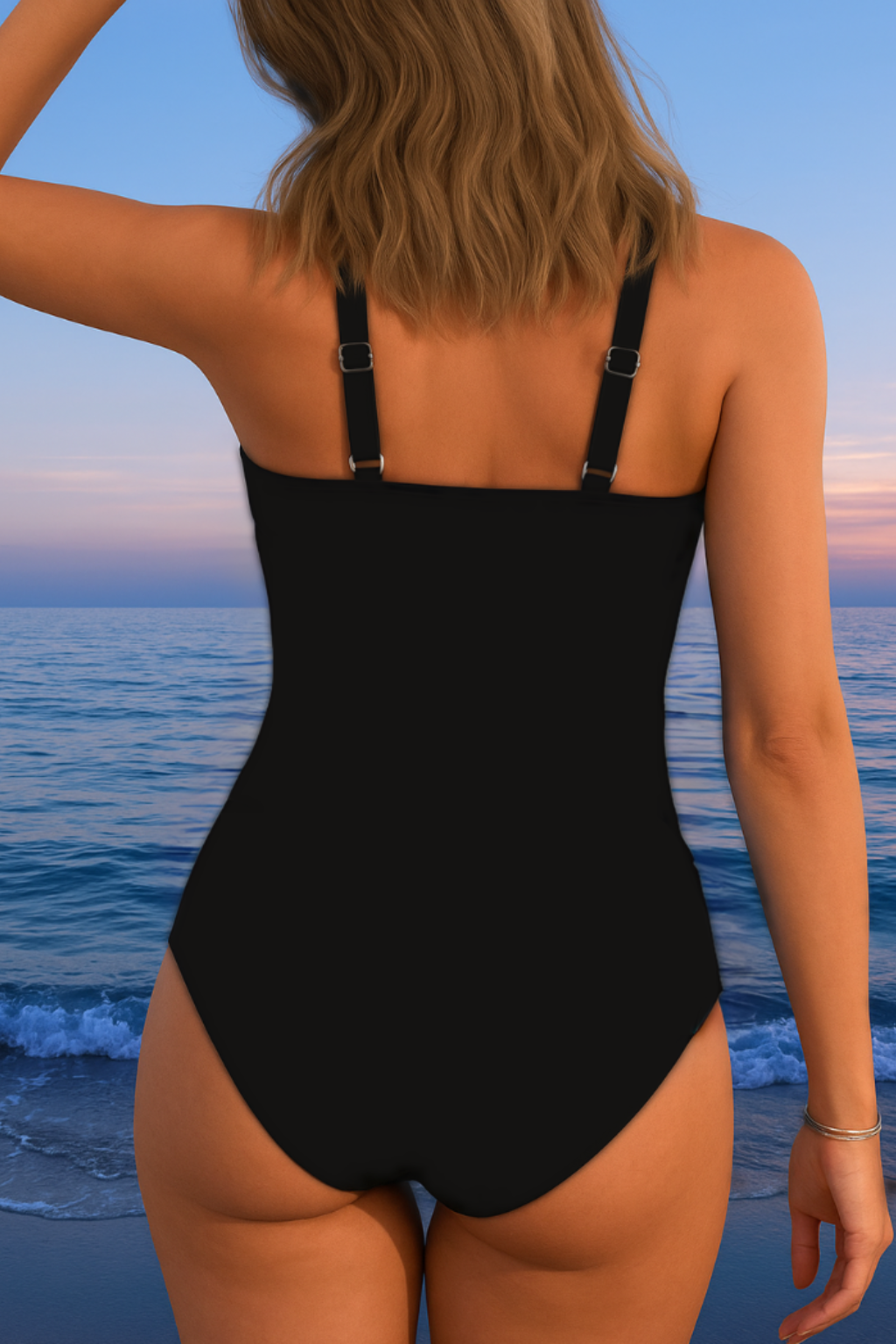 Maillot De Bain Une Pièce Croisé Imprimé