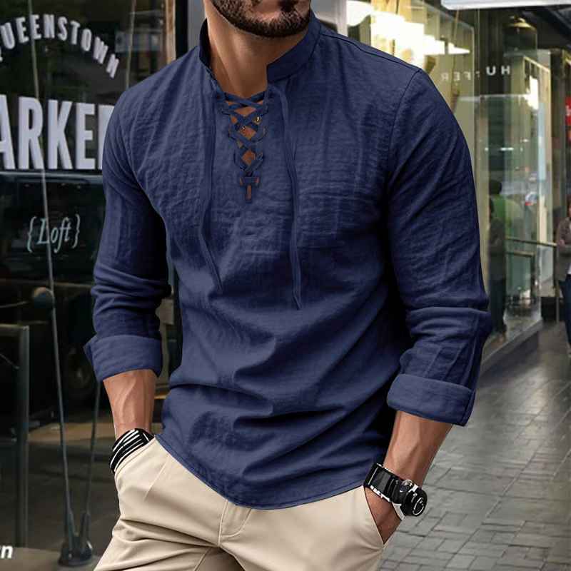 Jean™ | Polo Col Officier en Lin pour Homme