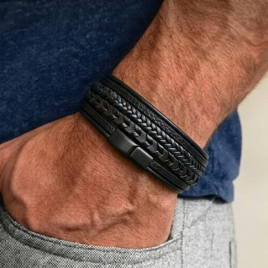 Marcel™ | Bracelet Homme en Cuir – robuste, élégant et intemporel