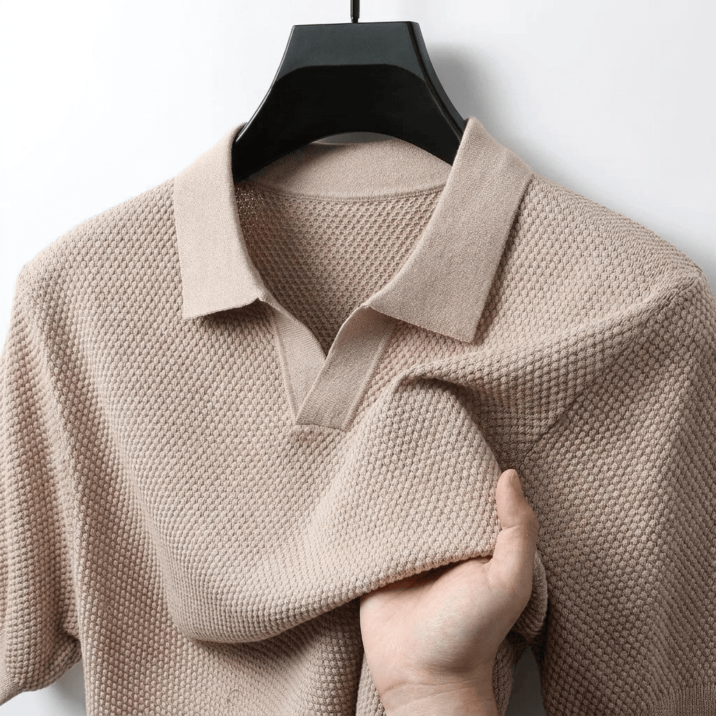 Marcel™ | Polo Homme Luxe à Texture Gaufrée