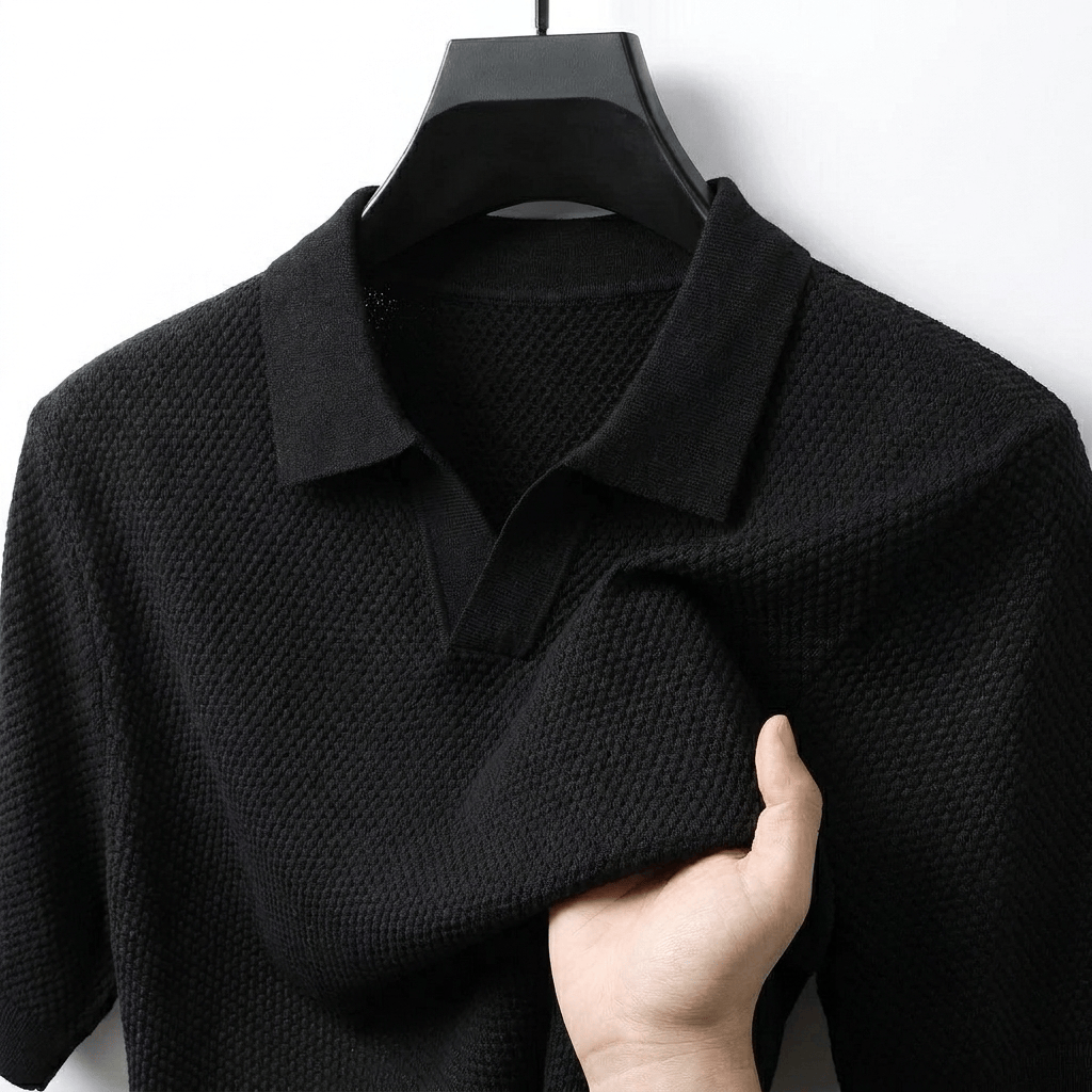 Marcel™ | Polo Homme Luxe à Texture Gaufrée